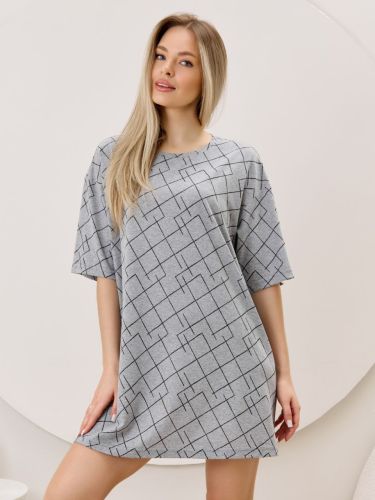 Изображение товара «Женская туника из кулирки меланж «Каперс-1 [серый]» арт 87669» из магазина «Ивановский-Текстиль.РФ»