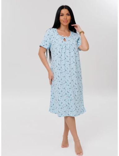 Изображение товара «Женская сорочка из кулирки «Сор-90 (К) (голубой)» арт 87910» из магазина «Ивановский-Текстиль.РФ»