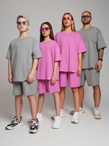 Изображение товара «Мужской костюм (футболка+шорты) из кулирки «Азарт-4 [серый]» арт 84990» из магазина «Ивановский-Текстиль.РФ»