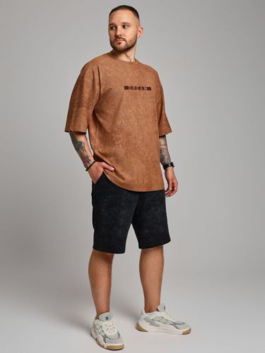 Изображение товара «Мужская футболка из кулирки «Сидней-4 [коричневый]» арт 85061» из магазина «Ивановский-Текстиль.РФ»