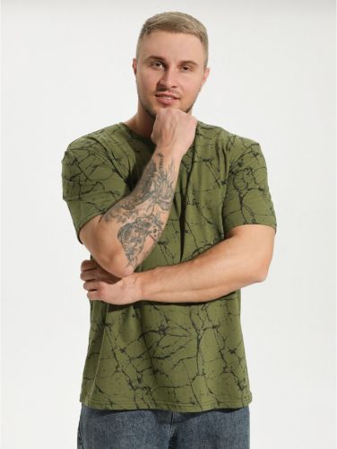 Изображение товара «Мужская футболка из кулирки «Титан [хаки]» арт 90055» из магазина «Ивановский-Текстиль.РФ»