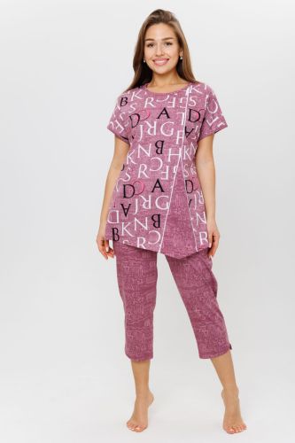 Изображение товара «Женский костюм (футболка+бриджи) из кулирки «1909» арт 86639» из магазина «Ивановский-Текстиль.РФ»