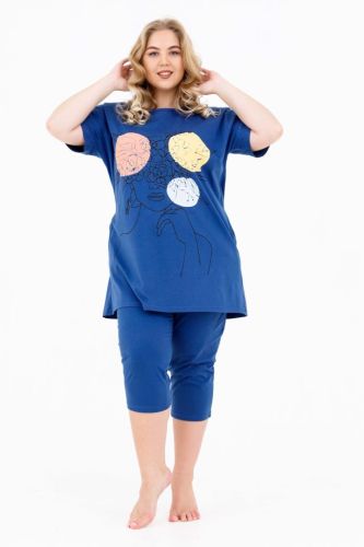 Изображение товара «Женский костюм (туника+бриджи) из кулирки «46524» арт 59505» из магазина «Ивановский-Текстиль.РФ»