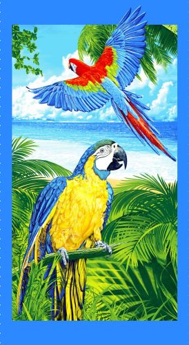 Изображение товара «Полотенце из вафельного полотна [80x150] «Попугаи» арт 85945» из магазина «Ивановский-Текстиль.РФ»