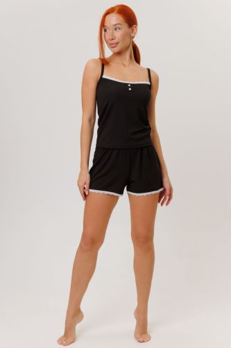 Изображение товара «Женский костюм (майка+шорты) из трикотажной лапши «2267/1» арт 88146» из магазина «Ивановский-Текстиль.РФ»