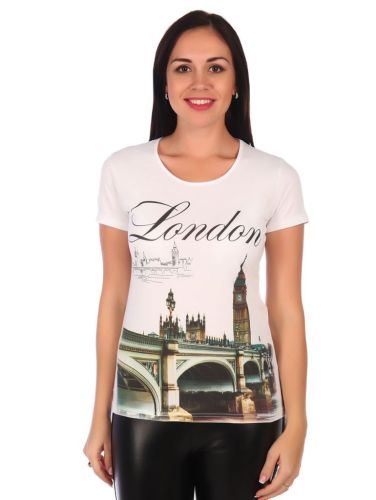 Изображение товара «Женская футболка из кулирки «Лондон» арт 47968» из магазина «Ивановский-Текстиль.РФ»