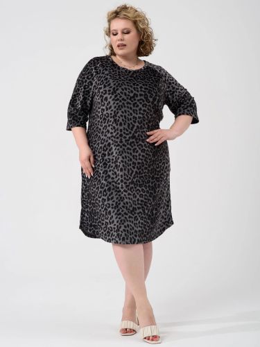 Изображение товара «Женская туника из велюра «Сафари 2427-В (серый)» арт 87776» из магазина «Ивановский-Текстиль.РФ»