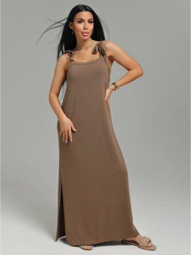 Изображение товара «Женский сарафан из кашкорсе лапша «Валенсия [кофе]» арт 84786» из магазина «Ивановский-Текстиль.РФ»