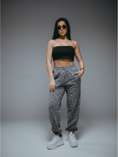 Изображение товара «Женские брюки из футера 3х нитки пенье фирча «Стиль [светло-серый варенка]» арт 86179» из магазина «Ивановский-Текстиль.РФ»