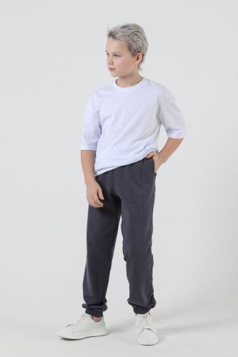Изображение товара «Брюки для мальчика из футера с лайкрой «Робин-1.1 [серый]» арт 81037» из магазина «Ивановский-Текстиль.РФ»