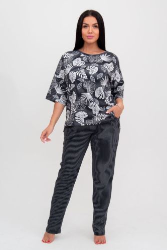 Изображение товара «Женский костюм (футболка+брюки) из кулирки «1290/1» арт 86646» из магазина «Ивановский-Текстиль.РФ»