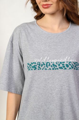 Изображение товара «Женский костюм (футболка+шорты) из кулирки меланж «Сахара-2 [зеленый]» арт 81069» из магазина «Ивановский-Текстиль.РФ»