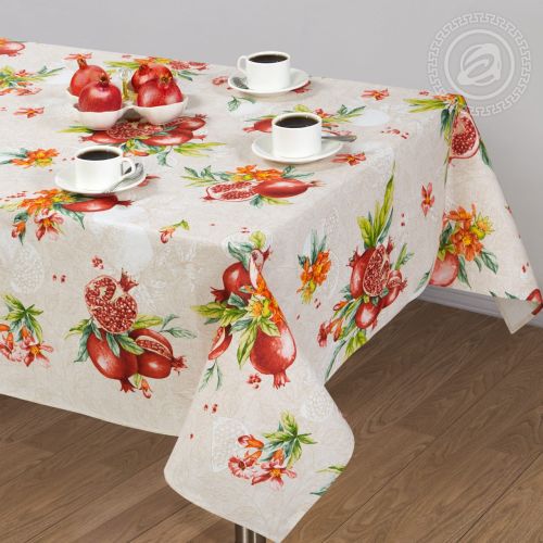 Изображение товара «Скатерть из рогожки «Вкус граната» арт 63638» из магазина «Ивановский-Текстиль.РФ»