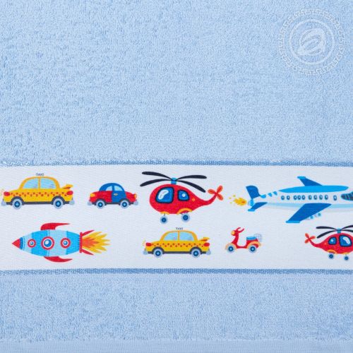 Изображение товара «Полотенце из махры «Мойдодыр (голубой)» арт 70305» из магазина «Ивановский-Текстиль.РФ»