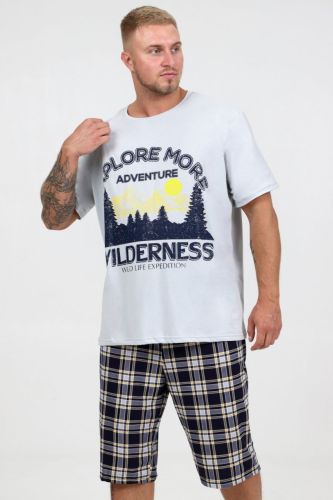 Изображение товара «Мужской костюм (футболка+шорты) из кулирки «5050кш-111» арт 80268» из магазина «Ивановский-Текстиль.РФ»