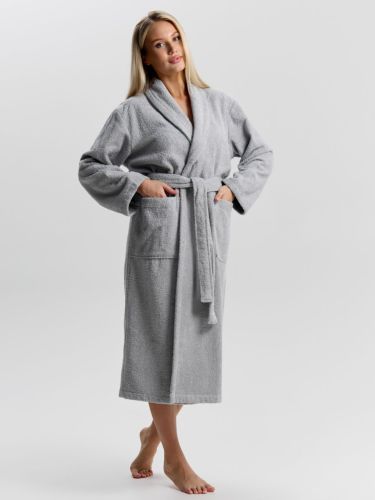 Изображение товара «Женский халат (на запах с поясом) из махры «Комфорт-3 [светло-серый]» арт 85882» из магазина «Ивановский-Текстиль.РФ»