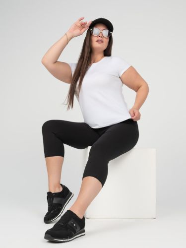 Изображение товара «Женские капри из кулирки с лайкрой «215хл2632 [петроль]» арт 88256» из магазина «Ивановский-Текстиль.РФ»