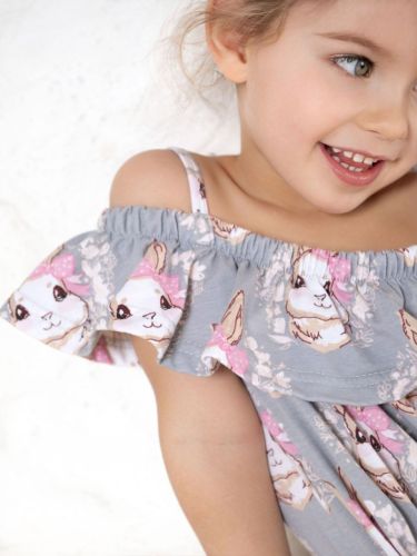Изображение товара «Сарафан для девочки из кулирки с лайкрой «Little bunny» арт 81339» из магазина «Ивановский-Текстиль.РФ»