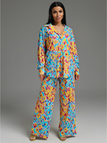 Изображение товара «Женский костюм (рубашка+брюки) из вискозы «Парадиз [розовый]» арт 84152» из магазина «Ивановский-Текстиль.РФ»