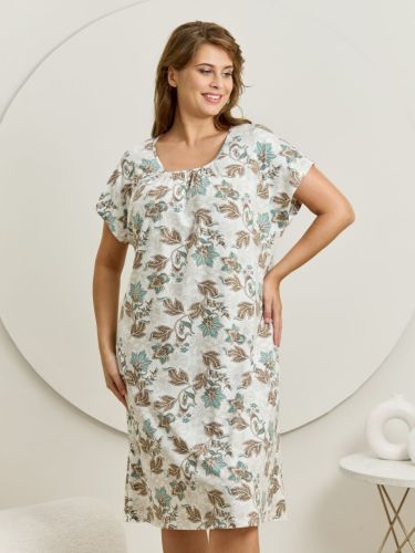 Изображение товара «Женская сорочка из вискозы «Юстина [молочный]» арт 87376» из магазина «Ивановский-Текстиль.РФ»