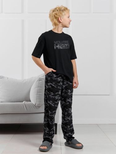 Изображение товара «Костюм для мальчика (футболка+брюки) из кулирки «Экипаж-1 [черный]» арт 87060» из магазина «Ивановский-Текстиль.РФ»