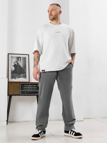 Изображение товара «Мужские брюки из футера с лайкрой «Акс [серый]» арт 88087» из магазина «Ивановский-Текстиль.РФ»