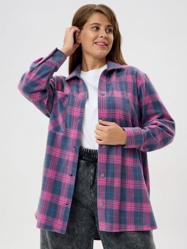 Изображение товара «Женская рубашка из флиса «Мускат-1 [серый]» арт 86227» из магазина «Ивановский-Текстиль.РФ»