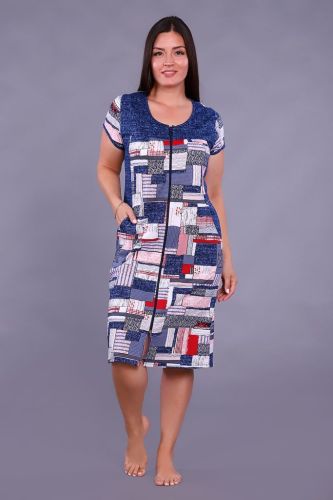 Изображение товара «Женский халат (на молнии) из кулирки «24891» арт 53526» из магазина «Ивановский-Текстиль.РФ»