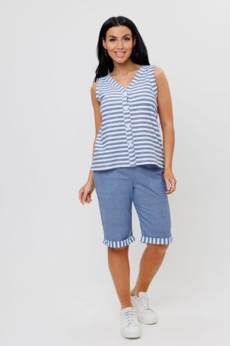 Изображение товара «Женский костюм (рубашка+шорты) из кулирки «1967/1» арт 89921» из магазина «Ивановский-Текстиль.РФ»