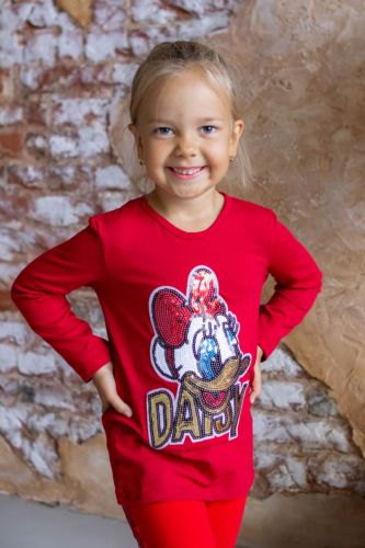 Изображение товара «Джемпер для девочки из кулирки с лайкрой «Уточка» арт 85901» из магазина «Ивановский-Текстиль.РФ»