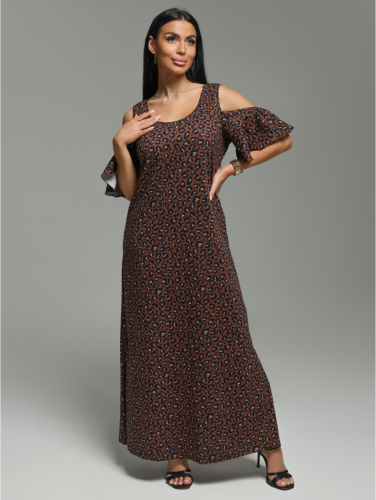 Изображение товара «Женское платье из кулирки «Новелла [шоколад]» арт 84869» из магазина «Ивановский-Текстиль.РФ»