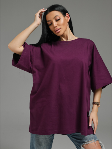 Изображение товара «Женская футболка из кулирки «Анита-2 [баклажан]» арт 87537» из магазина «Ивановский-Текстиль.РФ»