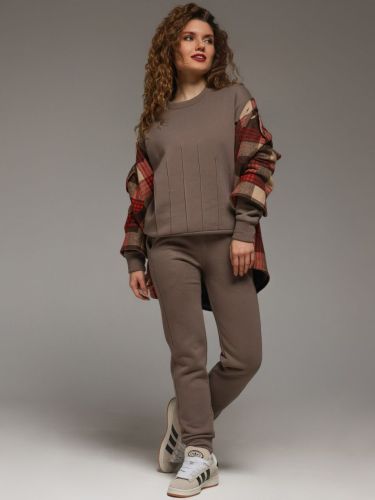 Изображение товара «Женский костюм (джемпер+брюки) из футера с начесом «Либерти-2 [капучино]» арт 87651» из магазина «Ивановский-Текстиль.РФ»
