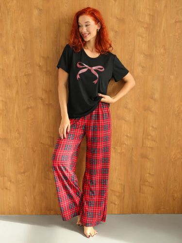 Изображение товара «Женский костюм (футболка+брюки) из бамбука «2241» арт 86634» из магазина «Ивановский-Текстиль.РФ»