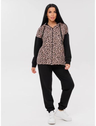 Изображение товара «Женский костюм (толстовка+брюки) из футера «К-194 (Фут) (бежевый)» арт 86987» из магазина «Ивановский-Текстиль.РФ»