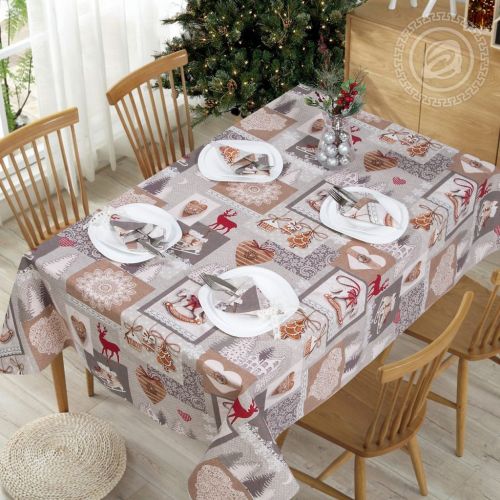 Изображение товара «Набор столового белья из рогожки «Лапландия» арт 63846» из магазина «Ивановский-Текстиль.РФ»