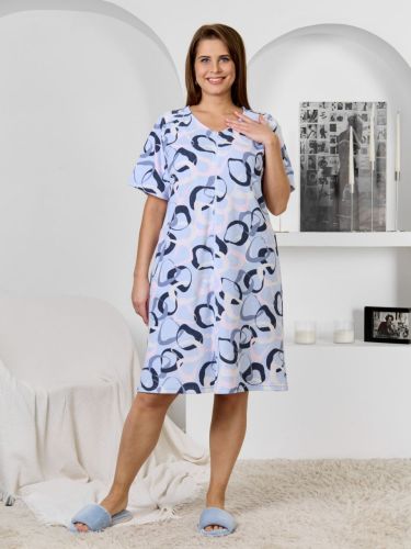 Изображение товара «Женский халат (на молнии) из махры «Мира [голубой]» арт 87383» из магазина «Ивановский-Текстиль.РФ»