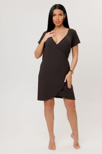 Изображение товара «Женский халат (на запах с поясом) из трикотажной лапши «2270/3» арт 89502» из магазина «Ивановский-Текстиль.РФ»