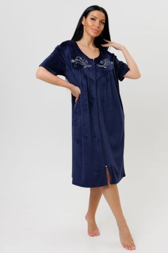 Изображение товара «Женский халат (на молнии) из велюра «2229/2» арт 86093» из магазина «Ивановский-Текстиль.РФ»