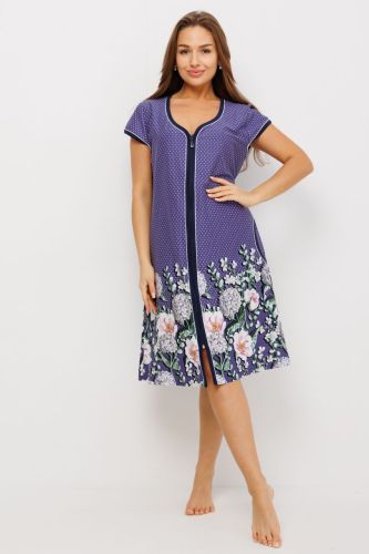 Изображение товара «Женский халат (на молнии) из кулирки «1925» арт 86652» из магазина «Ивановский-Текстиль.РФ»