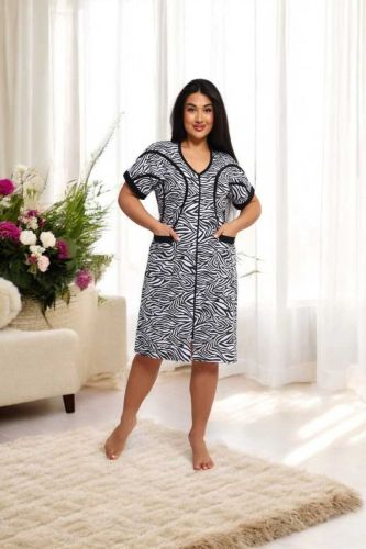 Изображение товара «Женский халат (на молнии) из кулирки «39052» арт 82099» из магазина «Ивановский-Текстиль.РФ»