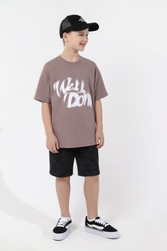 Изображение товара «Футболка для мальчика из кулирки с лайкрой «Леон-3 [бежевый]» арт 83850» из магазина «Ивановский-Текстиль.РФ»