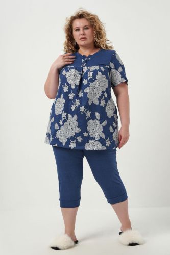 Изображение товара «Женский костюм (футболка+бриджи) из кулирки пенье «83604» арт 87188» из магазина «Ивановский-Текстиль.РФ»