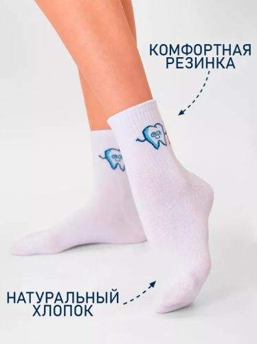 Изображение товара «Набор женских носков (5 пар) «С2407 [белый]» арт 77444» из магазина «Ивановский-Текстиль.РФ»