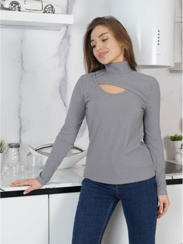 Изображение товара «Женская водолазка из кашкорсе лапша «Марсель [светло-серый]» арт 71732» из магазина «Ивановский-Текстиль.РФ»