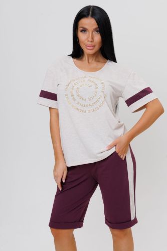 Изображение товара «Женский костюм (футболка+бермуды) «2149/1» арт 84260» из магазина «Ивановский-Текстиль.РФ»
