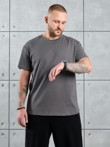 Изображение товара «Мужская футболка из кулирки «Джек-1 [графитовый]» арт 88079» из магазина «Ивановский-Текстиль.РФ»