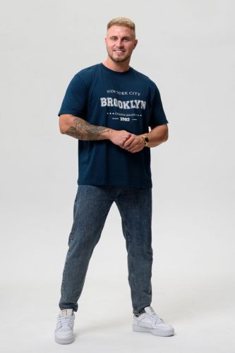 Изображение товара «Посл размер Мужская футболка из кулирки «8503 (бруклин)» арт 84811» из магазина «Ивановский-Текстиль.РФ»