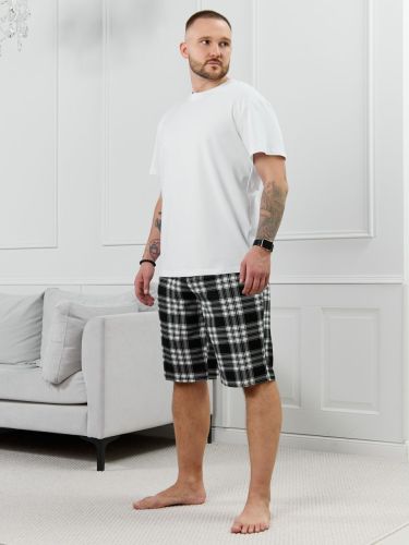 Изображение товара «Мужские шорты из кулирки «Тор-2.1 [клетка черная]» арт 89474» из магазина «Ивановский-Текстиль.РФ»