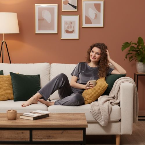 Изображение товара «Женский костюм (футболка+брюки) из стрейч-велюра «Вб-6 [серый]» арт 87804» из магазина «Ивановский-Текстиль.РФ»